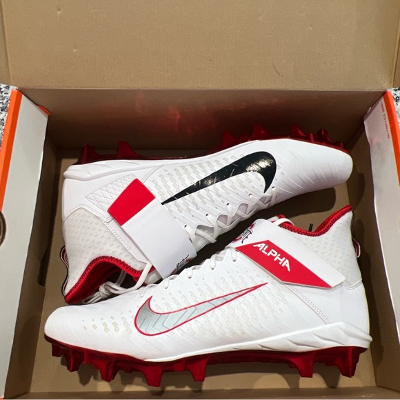 Size 14 Wide Ohio State PE Nike Alpha Menace Pro 2 Mid Football Cleats NEW main image 4